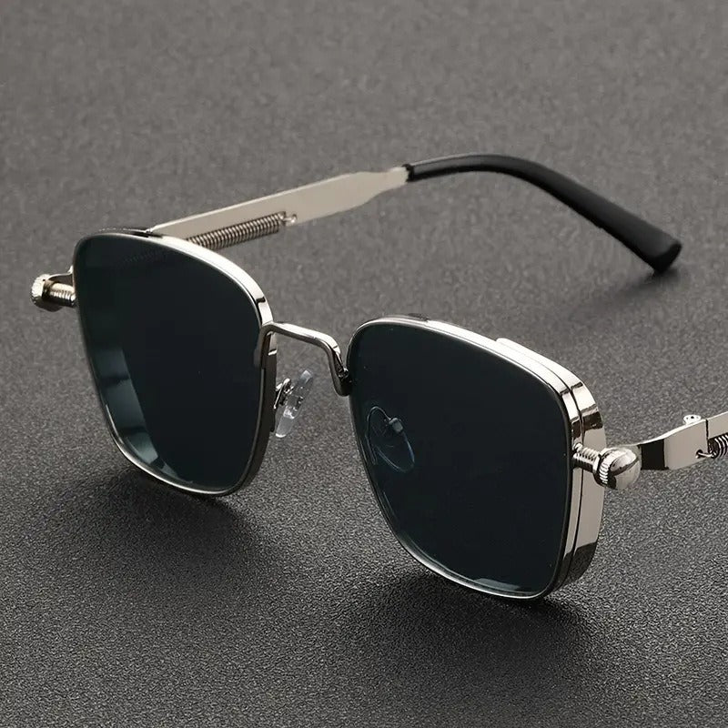 Vintage-style Square Metal Sunglasses With A Personalized Touch
