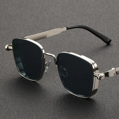 Vintage-style Square Metal Sunglasses With A Personalized Touch