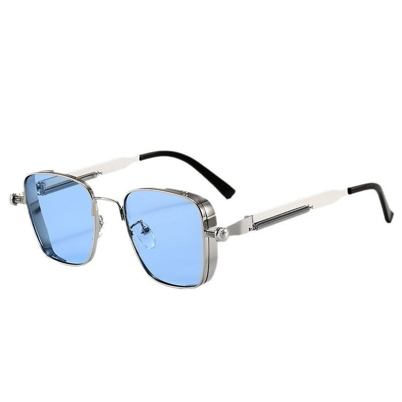 Vintage-style Square Metal Sunglasses With A Personalized Touch