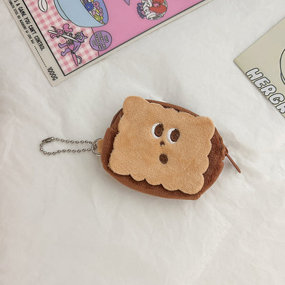 Cute Toastie Plush Keychain For Women In A Charming Japanese Style