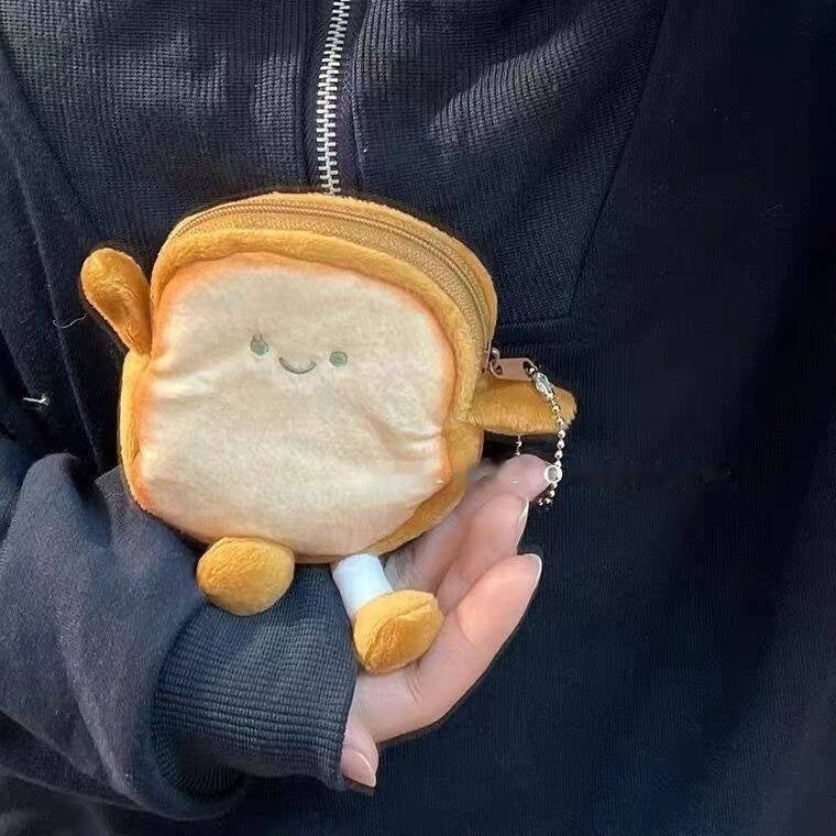 Cute Toastie Plush Keychain For Women In A Charming Japanese Style