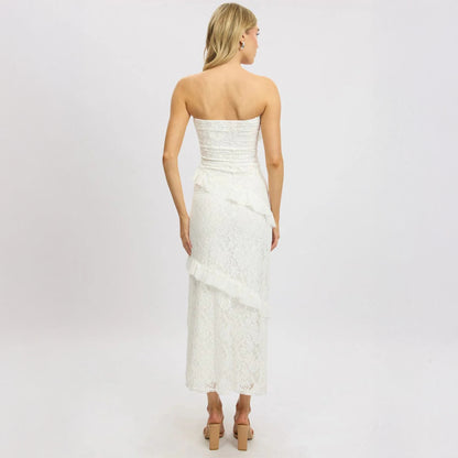 Elegant Strapless Sleeveless Sheath Dress