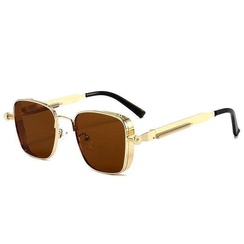 Vintage-style Square Metal Sunglasses With A Personalized Touch