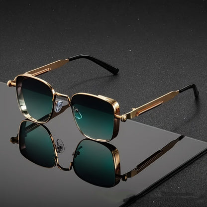 Vintage-style Square Metal Sunglasses With A Personalized Touch